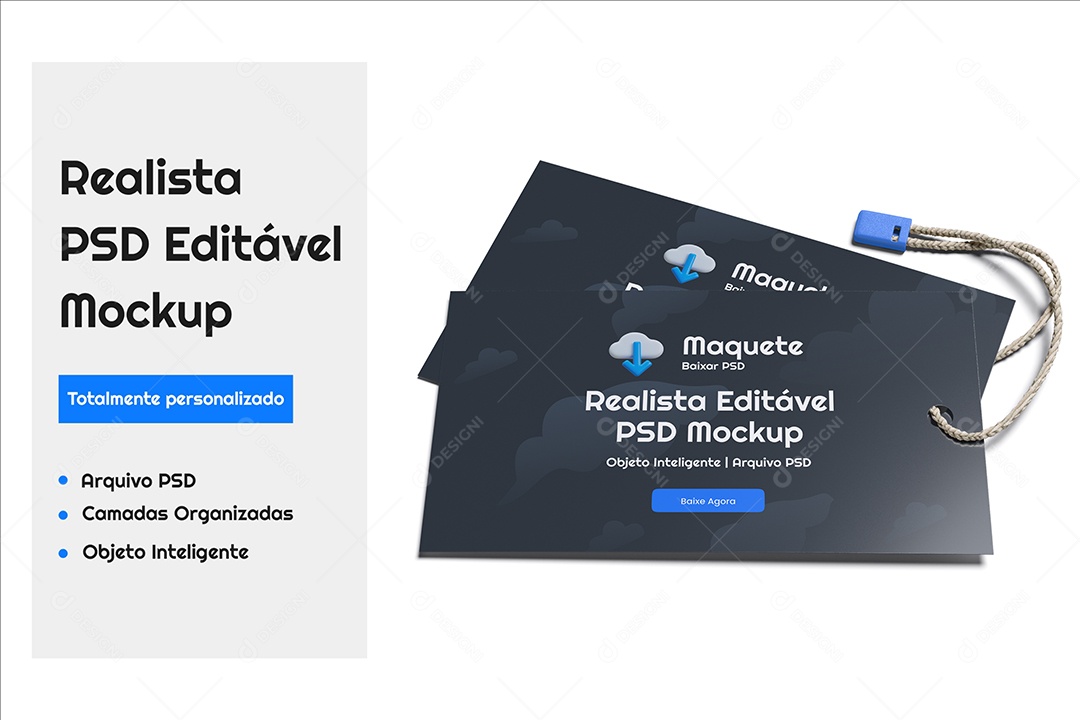 Mockup De Etiqueta PSD Editável