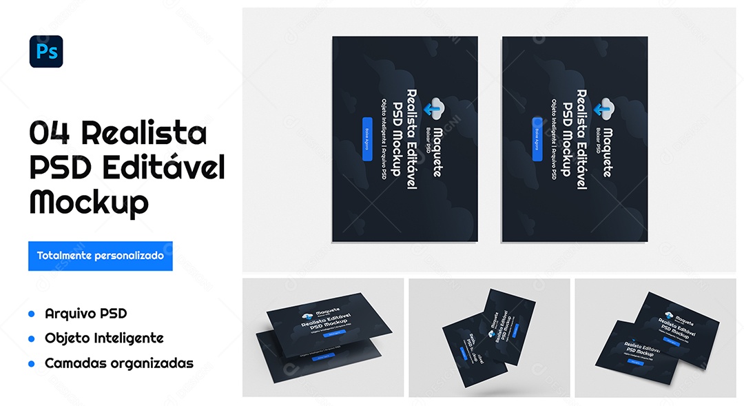 Mockup Papel Timbrado e Identidade Visual na Prancheta PSD Editável