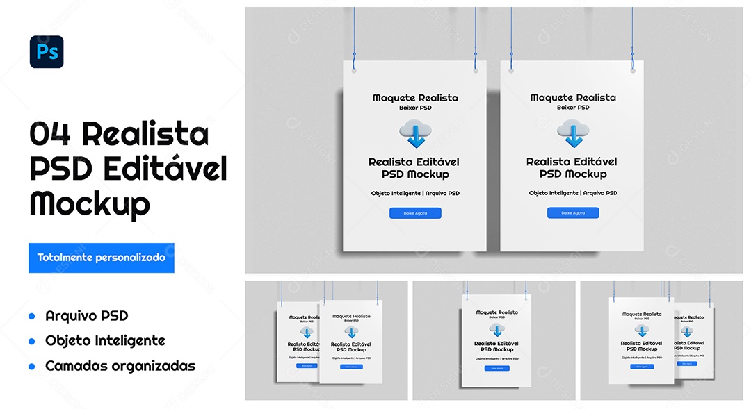 Mockup De Bloco De Notas PSD Editável