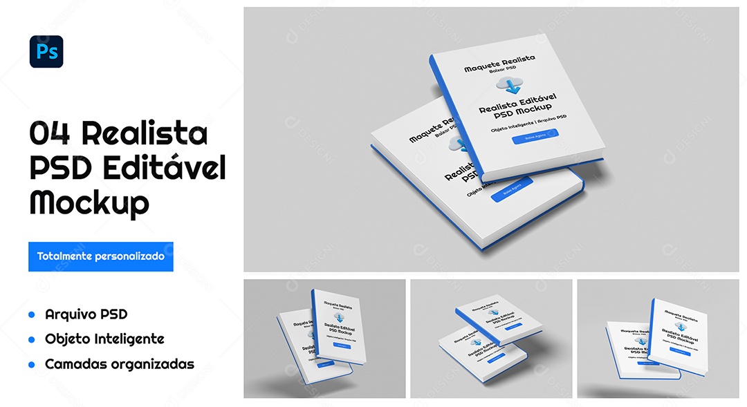 Mockup De Livro PSD Editável