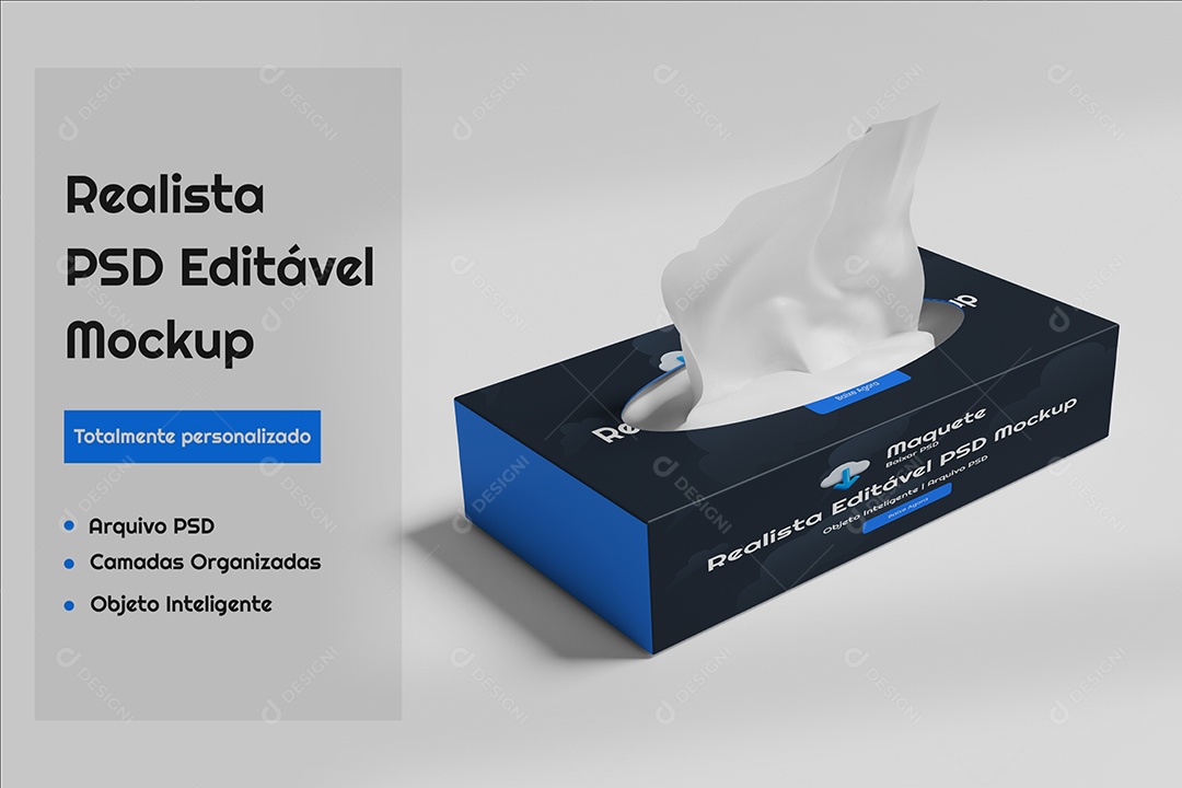 Mockup De Lenços De papel PSD Editável