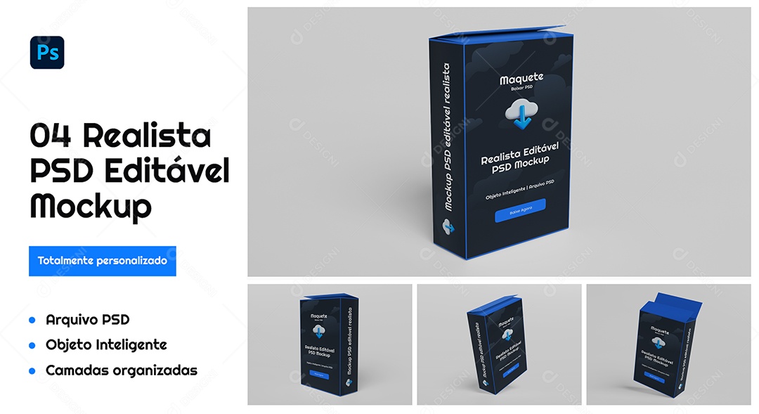 Mockup De Caixa De Cereal PSD Editável