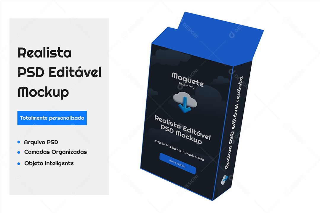 Mockup De Caixa De Cereal PSD Editável