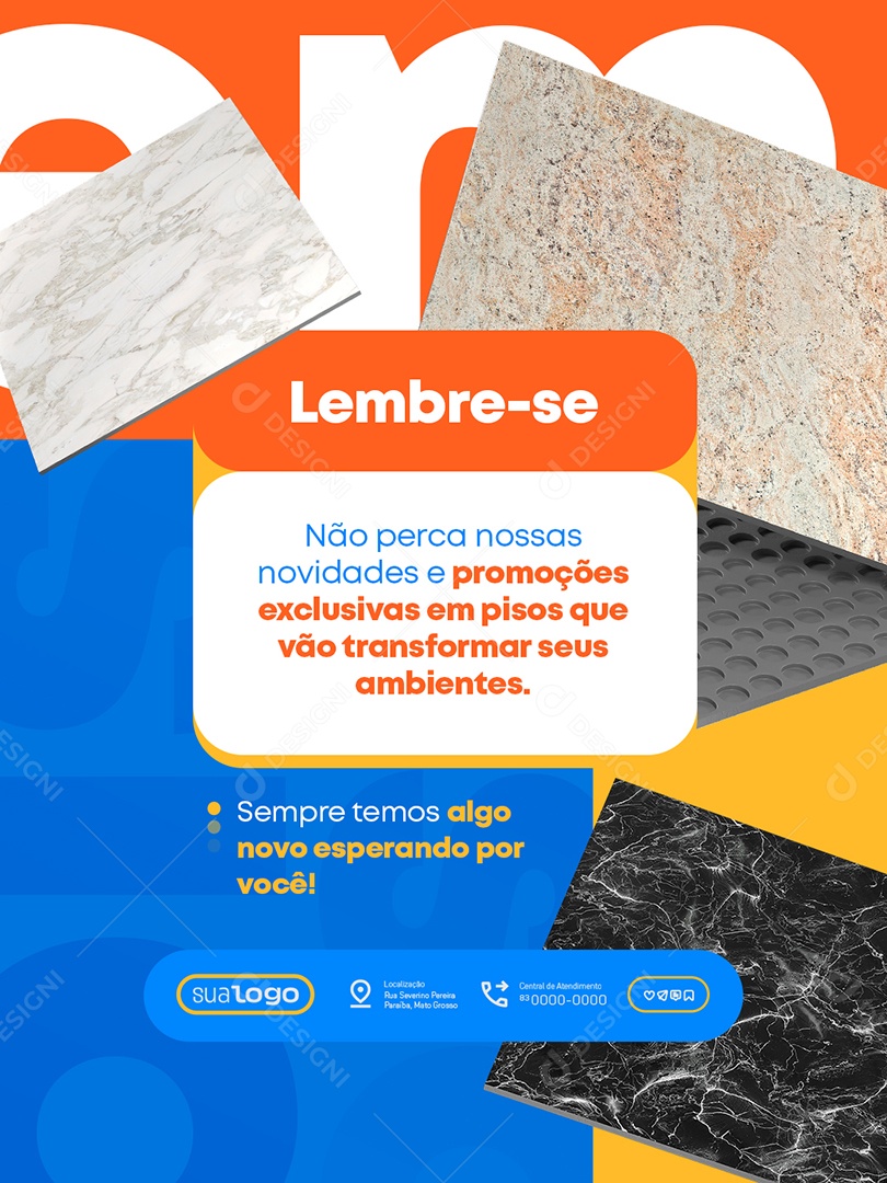 Loja de Pisos Lembre-Se Social Media PSD Editável