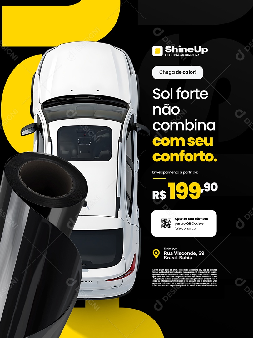 Insufilm Automotivo Sol Forte Não Combina com Seu Conforto Social Media PSD Editável