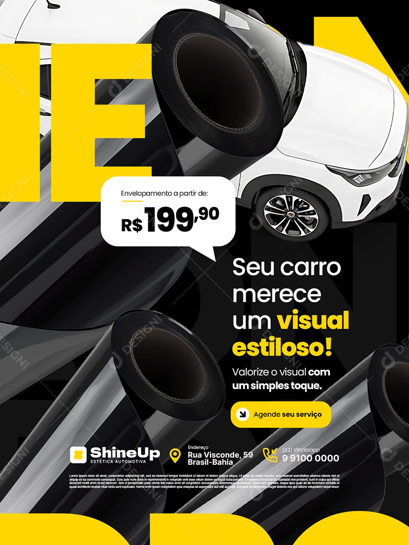 Insufilm Automotivo Seu Carro Merece um Visual Estiloso Social Media PSD Editável