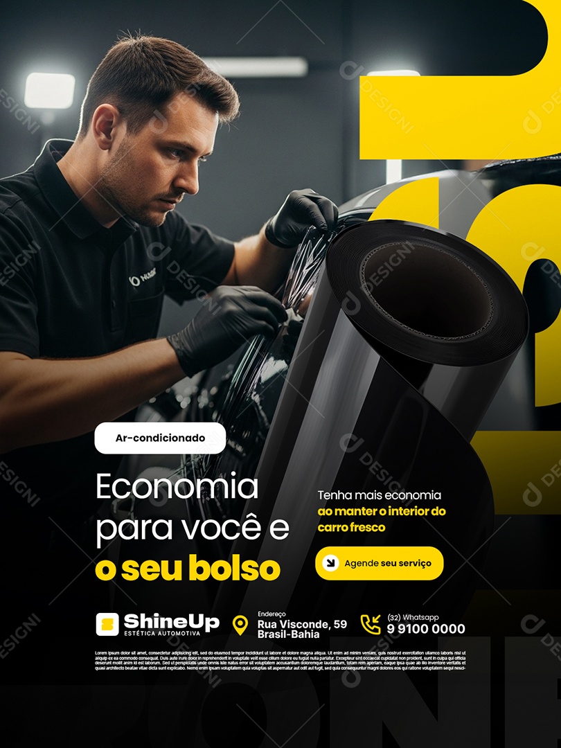 Insufilm Automotivo Economia para Você Social Media PSD Editável