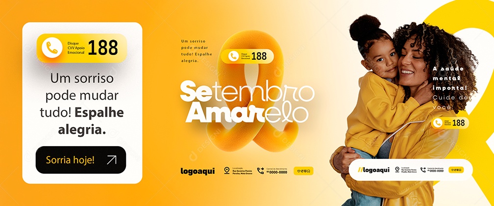 Carrossel Setembro Amarelo A Saúde Mental Importa Social Media PSD Editável