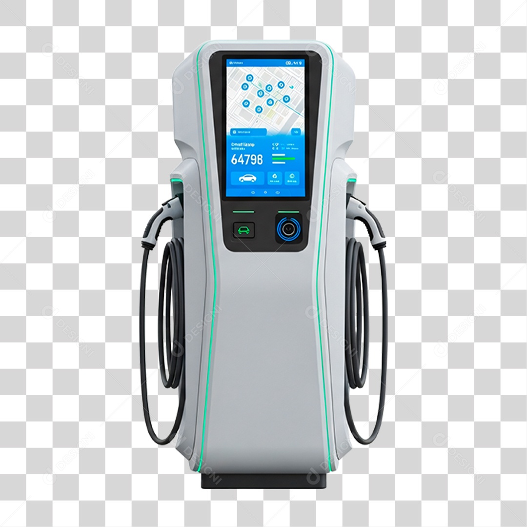 Ponto de Recarga de Energia Solar Para Veículos PNG Transparente