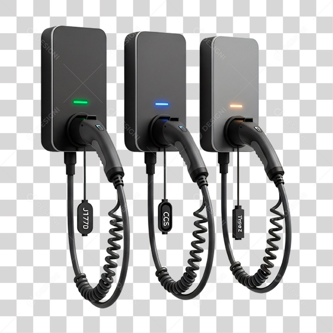 Ponto de Recarga de Energia Solar Para Veículos PNG Transparente