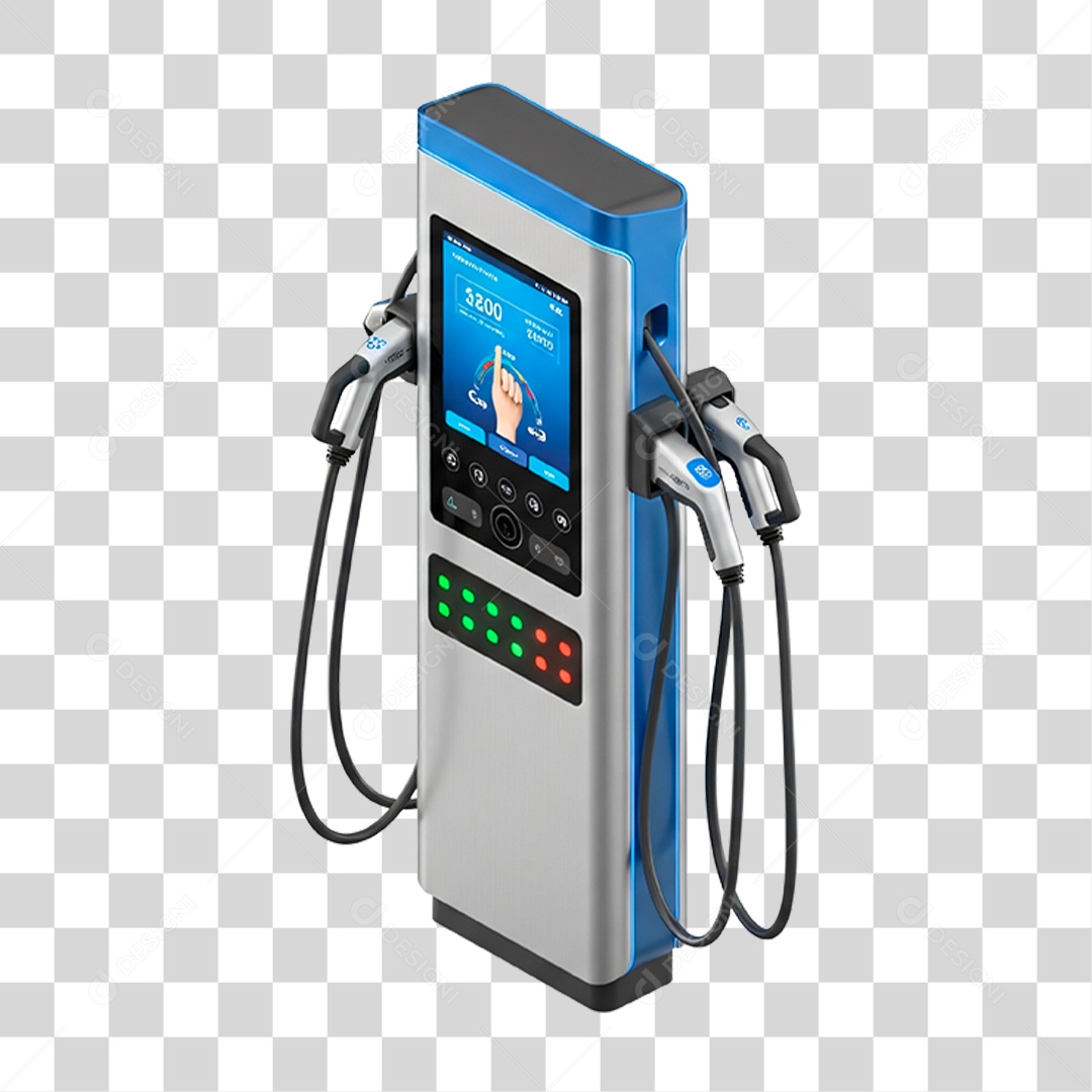 Ponto de Recarga de Energia Solar Para Veículos PNG Transparente