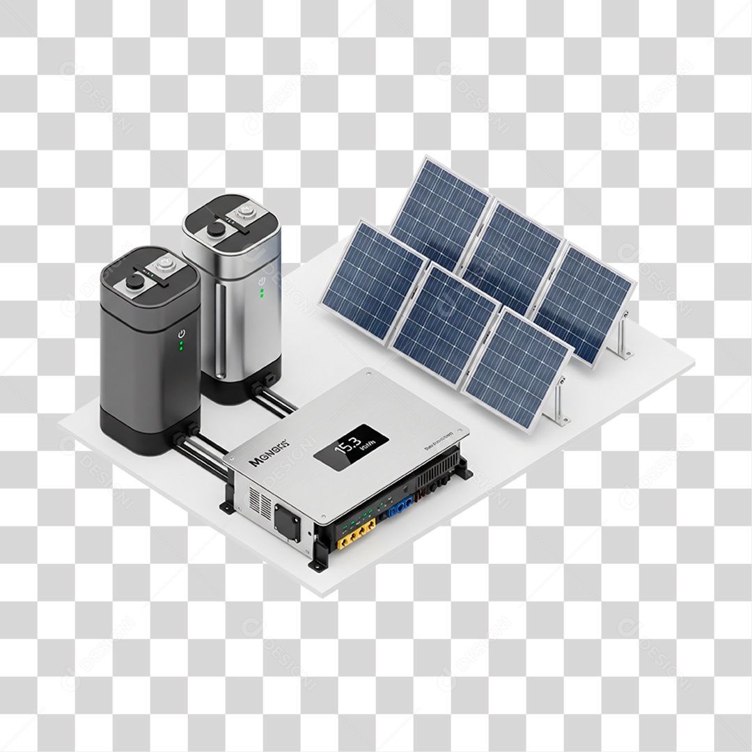 Sistema de Captação de Energia Solar PNG Transparente