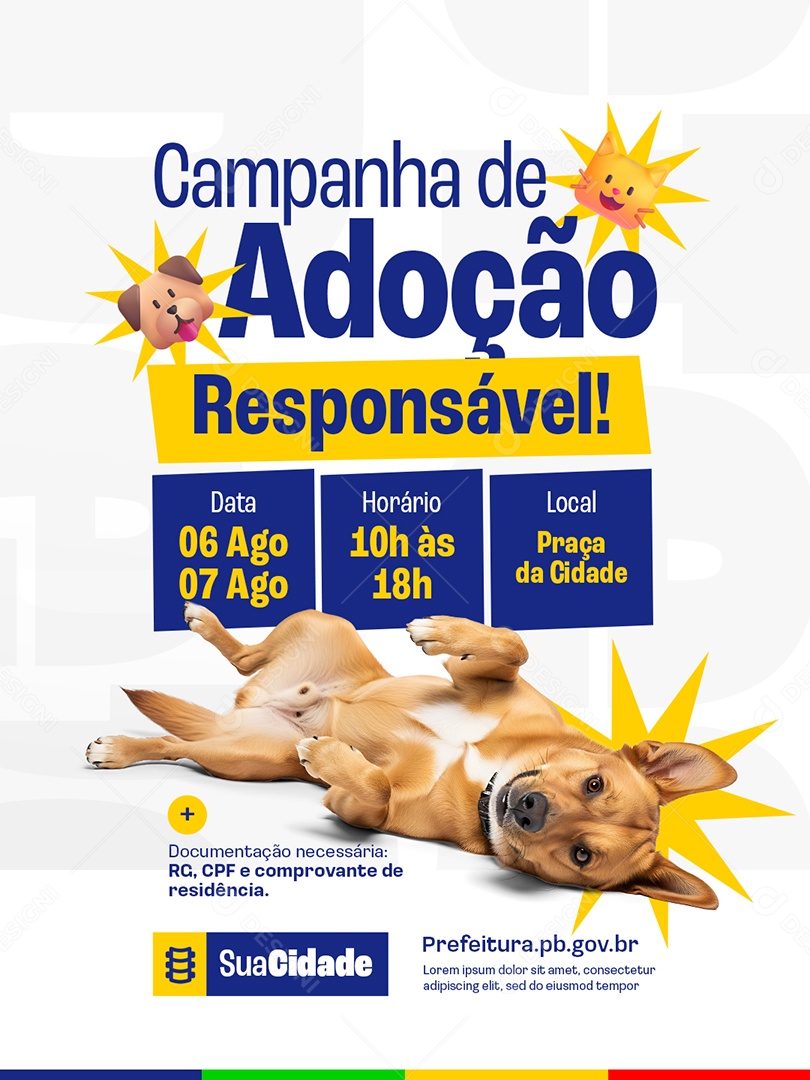 Prefeitura Campanha de Adoção Social Media PSD Editável