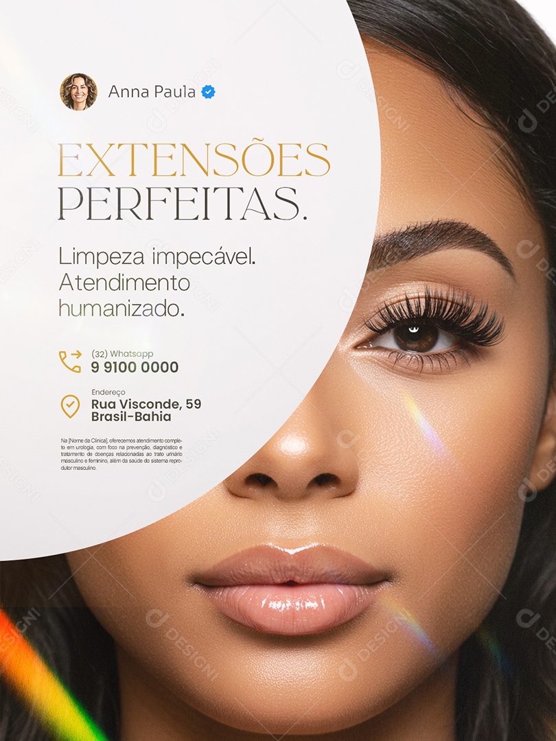 Estética Extensões Perfeita Social Media PSD Editável