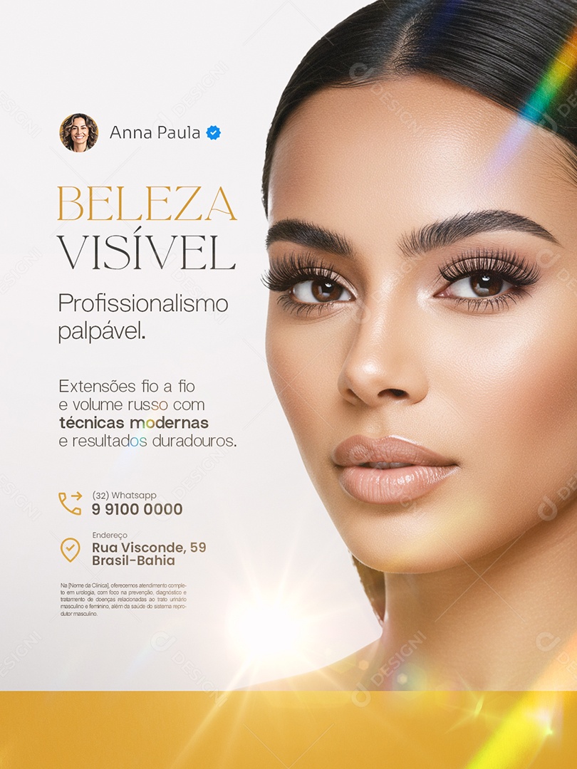 Estética Beleza Visível Social Media PSD Editável