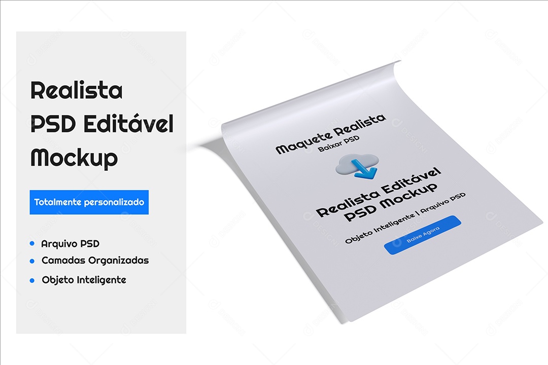 Mockup Papel A4 PSD Editável
