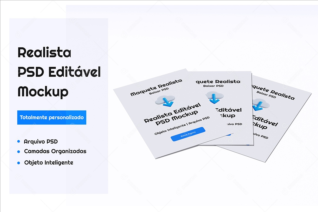 Mockup Papel A4 PSD Editável
