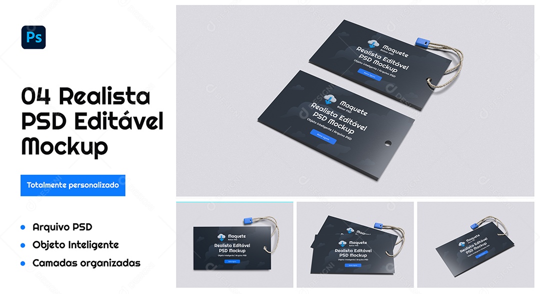 Mockup De Etiqueta PSD Editável
