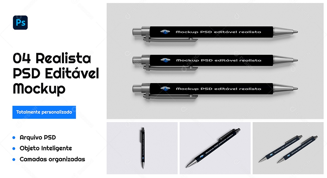 Mockup De Canetas PSD Editável