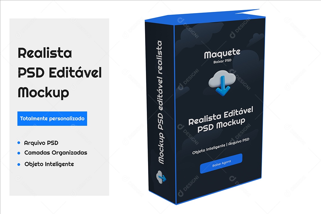 Mockup De Caixa De Cereal PSD Editável