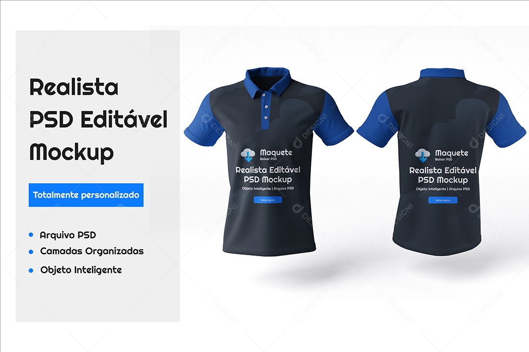 Mockup De Camisa Polo PSD Editável