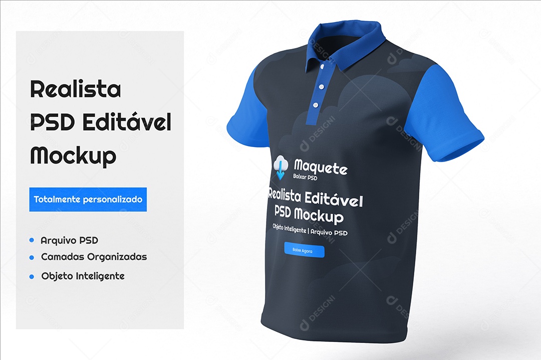 Mockup De Camisa Polo PSD Editável