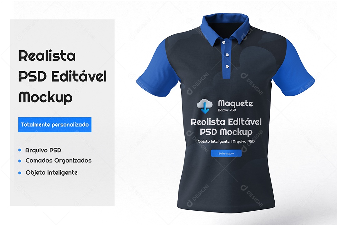 Mockup De Camisa Polo PSD Editável