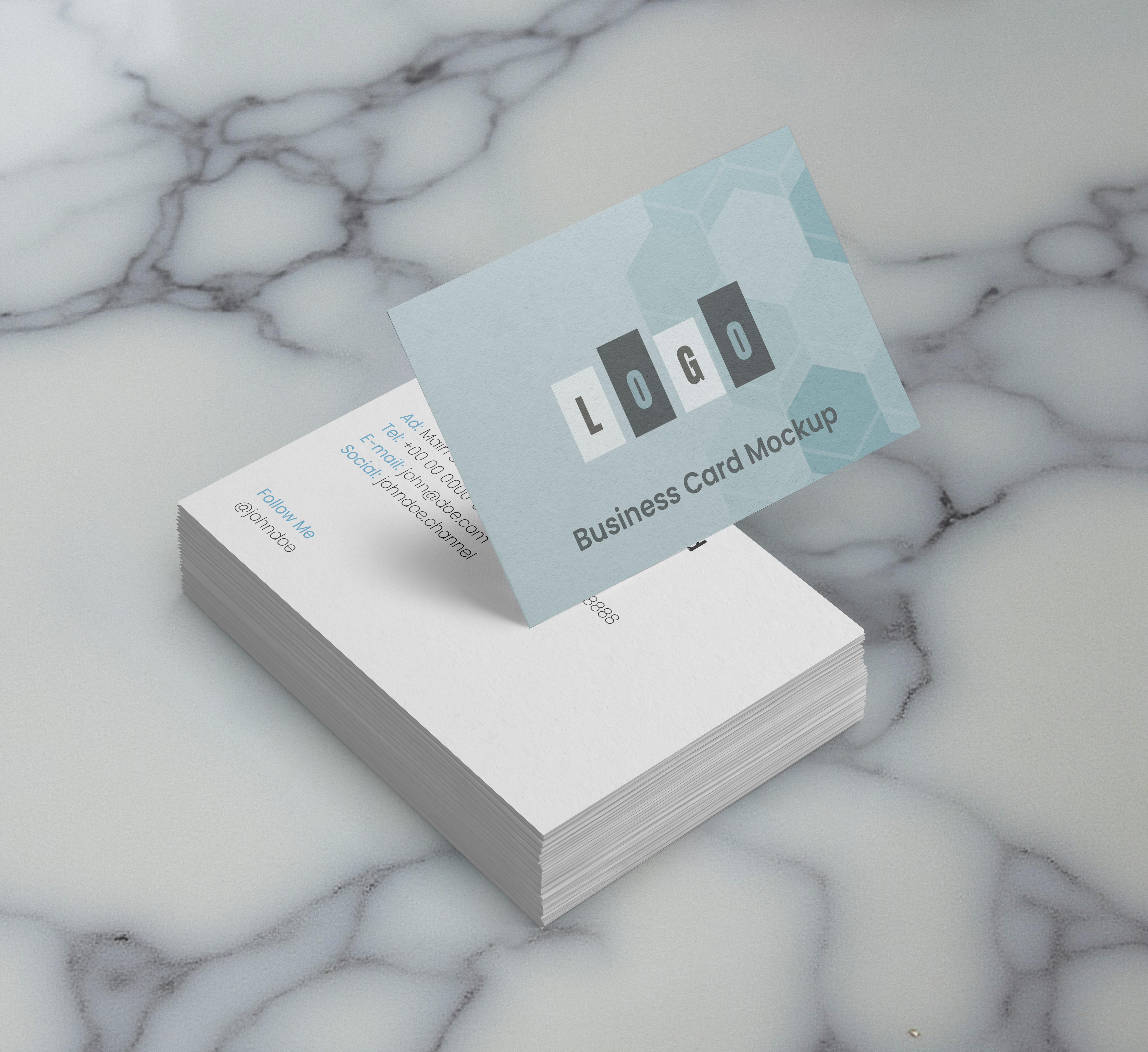 Mockup Cartão de visita PSD Editável