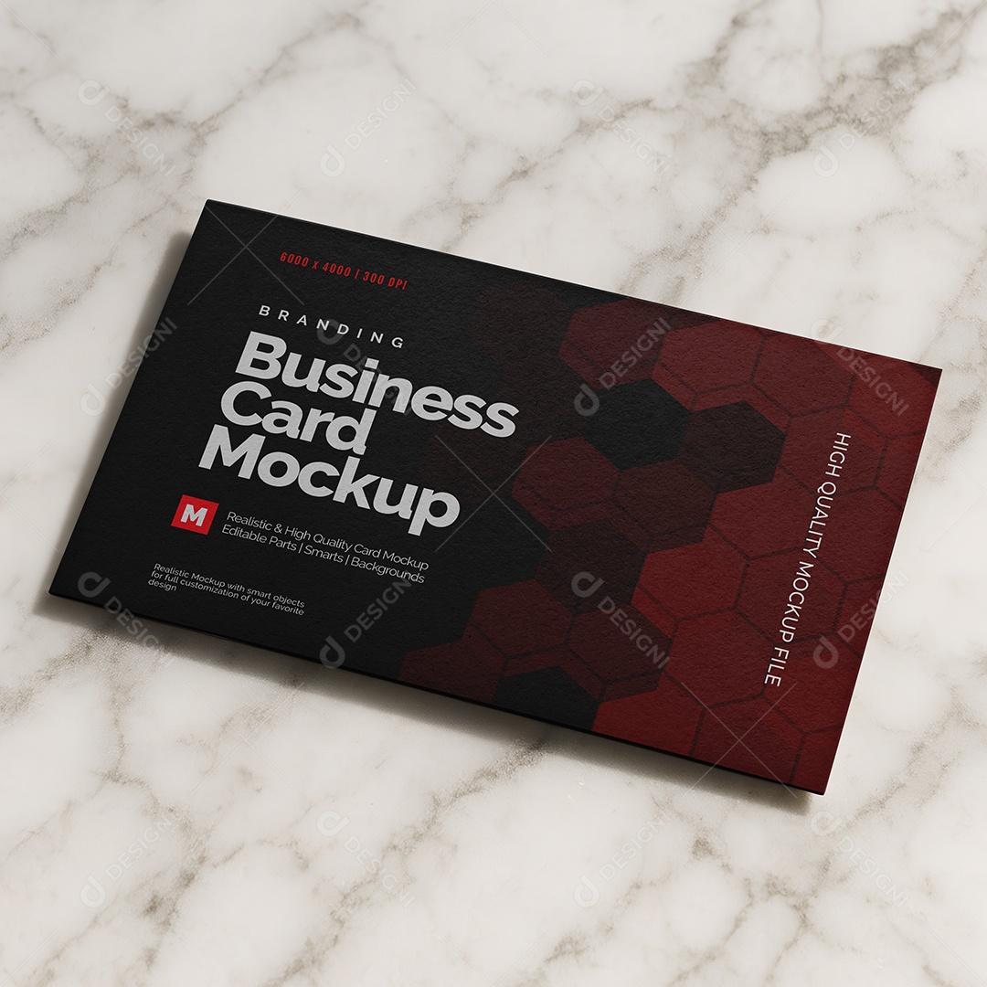 Mockup Cartão de Negócio PSD Editável