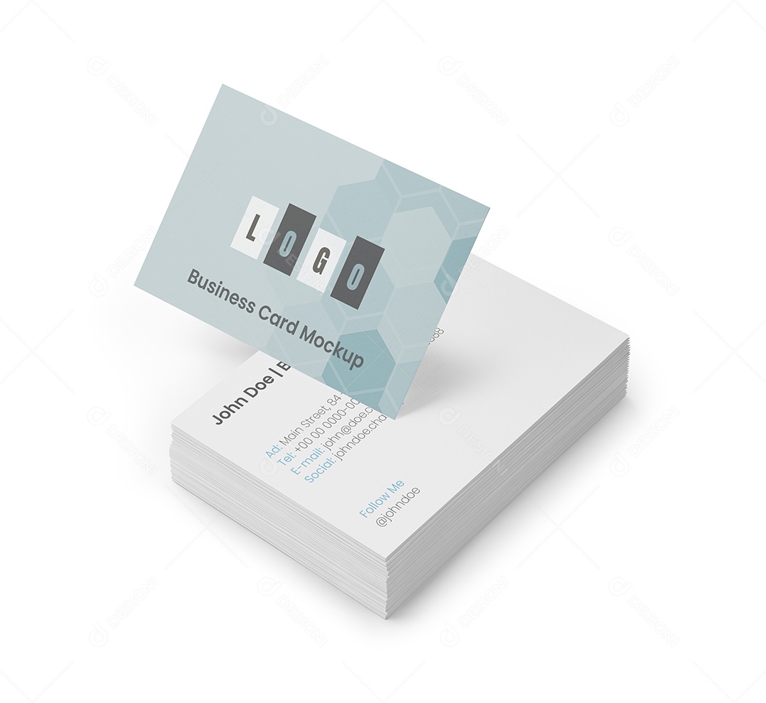 Mockup Cartão de visita PSD Editável