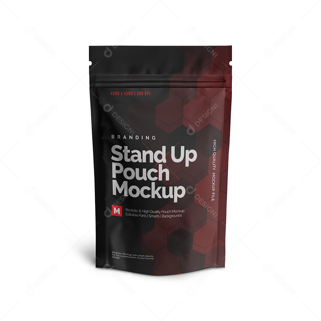 Embalagem Com Ziplock PSD Editável Mockup
