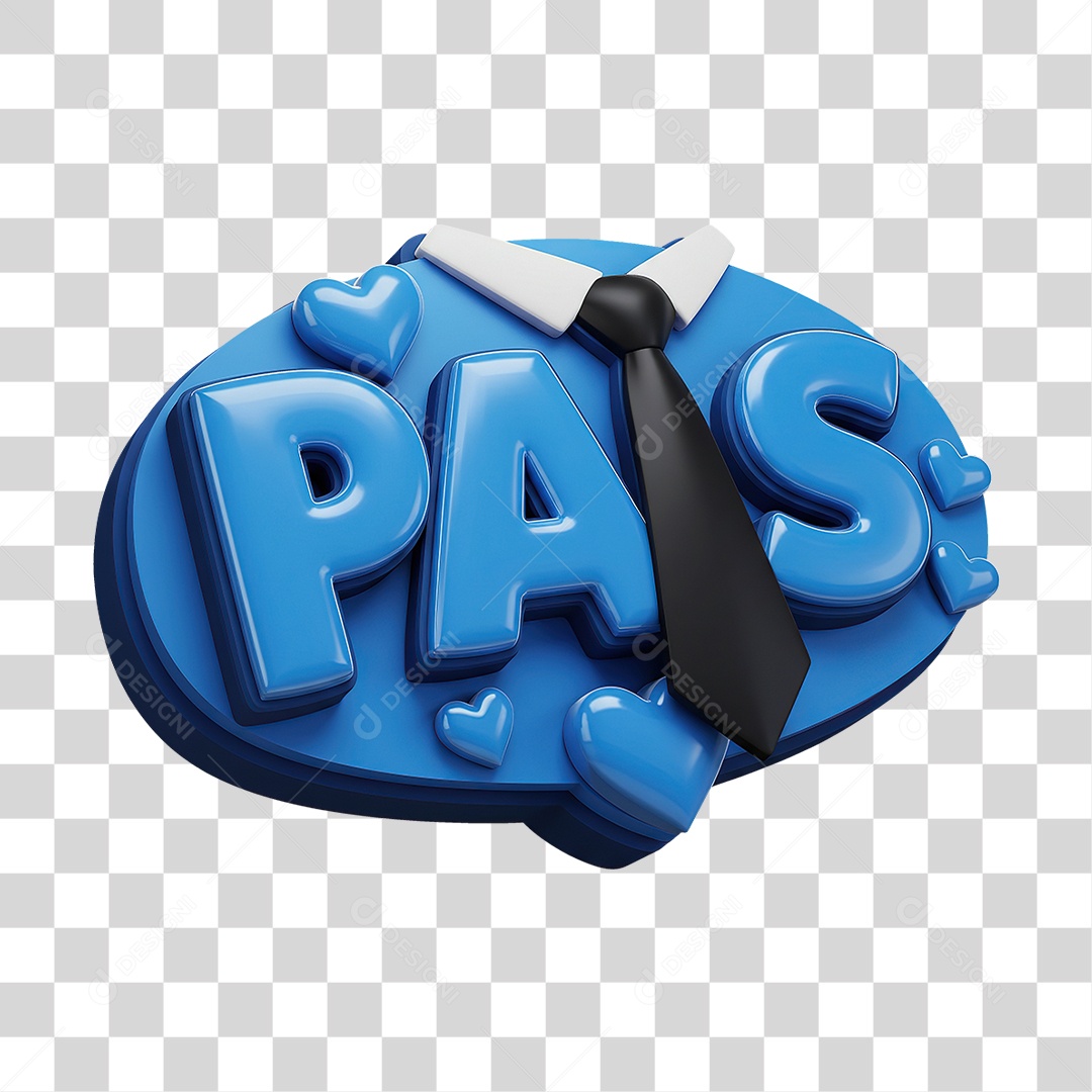 Selo 3D Pais para Composição PNG Transparente