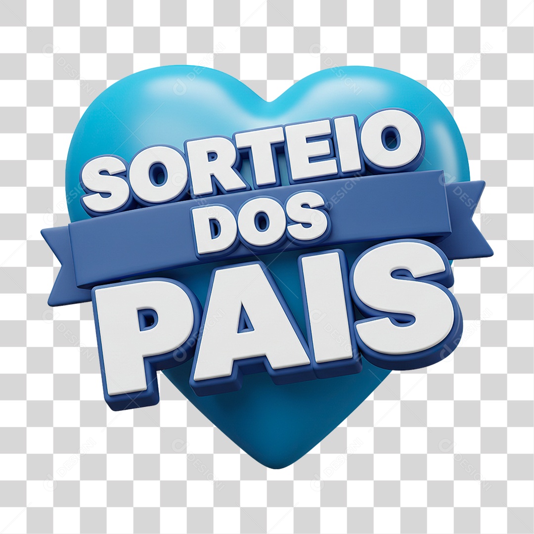 Selo 3D Sorteio dos Pais PNG Transparente