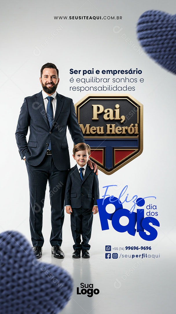 Story Feliz Dia dos Pais Ser Pai E Empresário Social Media PSD Editável