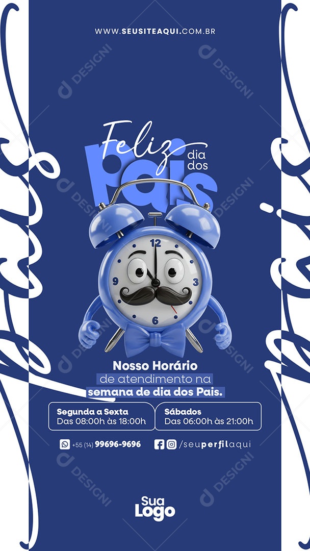 Story Feliz Dia dos Pais Social Media PSD Editável