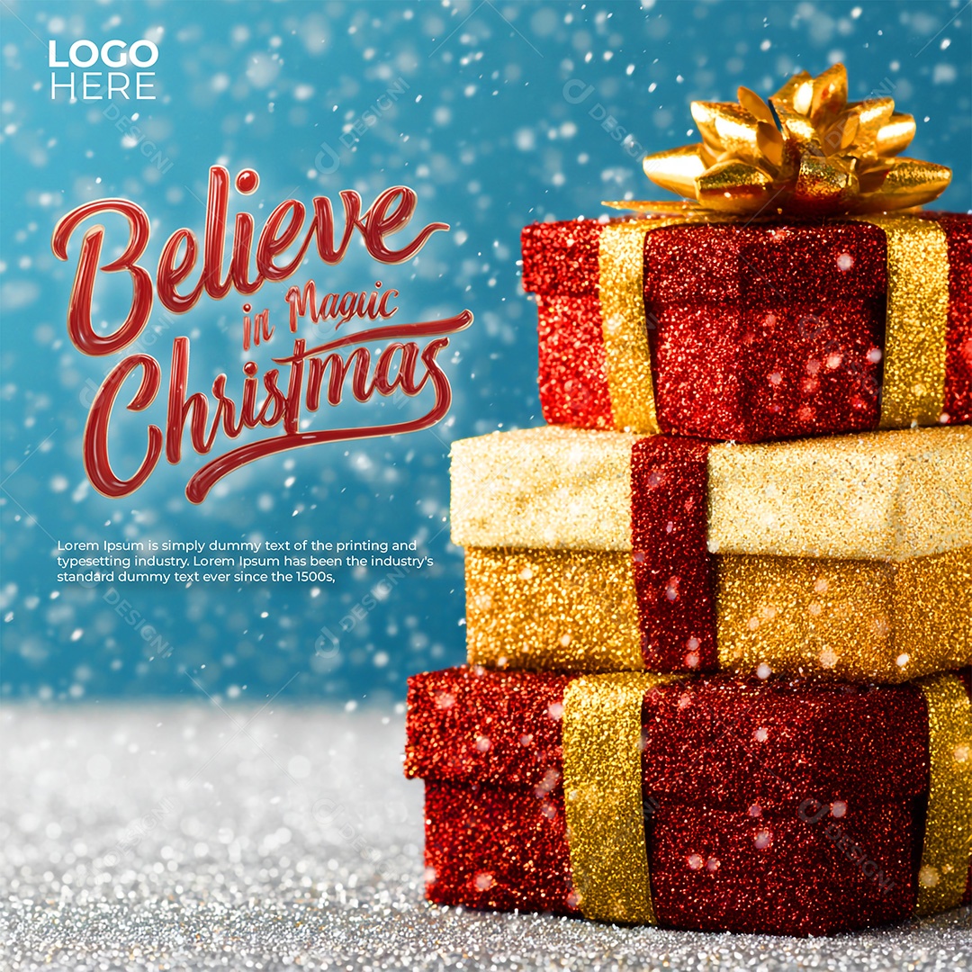 Feliz Natal 25 De Dezembro Social Media PSD Editável