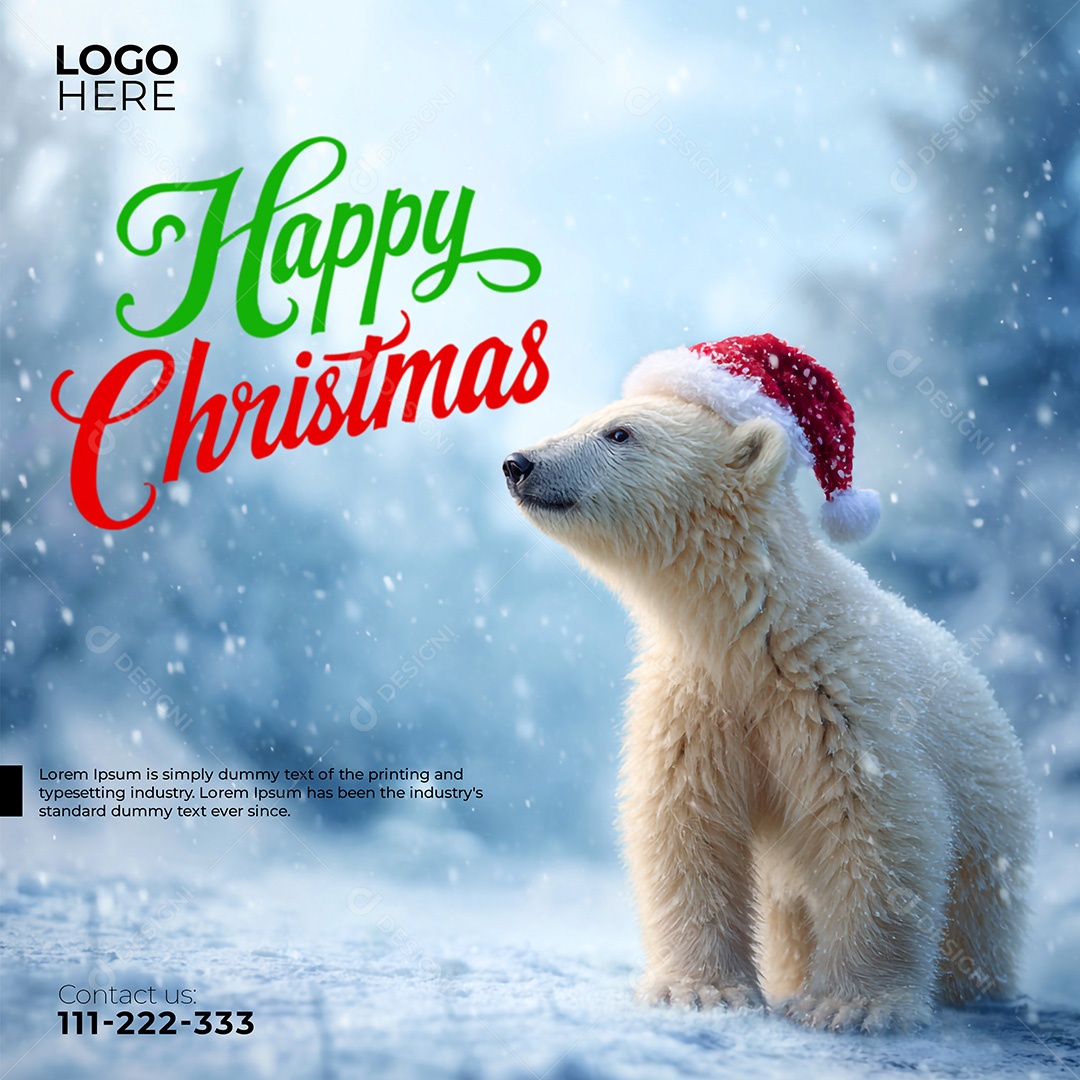 Feliz Natal 25 De Dezembro Social Media PSD Editável