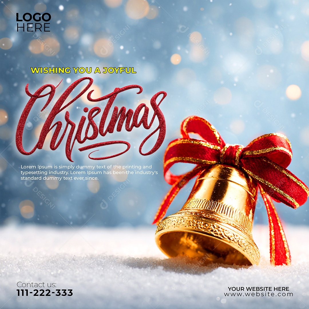 Feliz Natal 25 De Dezembro Social Media PSD Editável