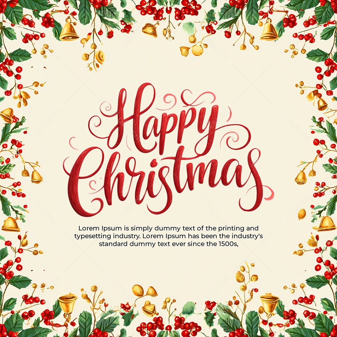 Feliz Natal 25 De Dezembro Social Media PSD Editável