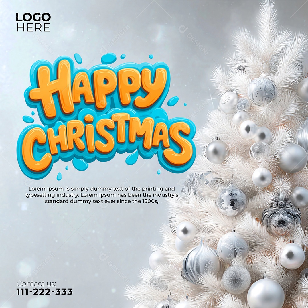 Feliz Natal 25 De Dezembro Social Media PSD Editável