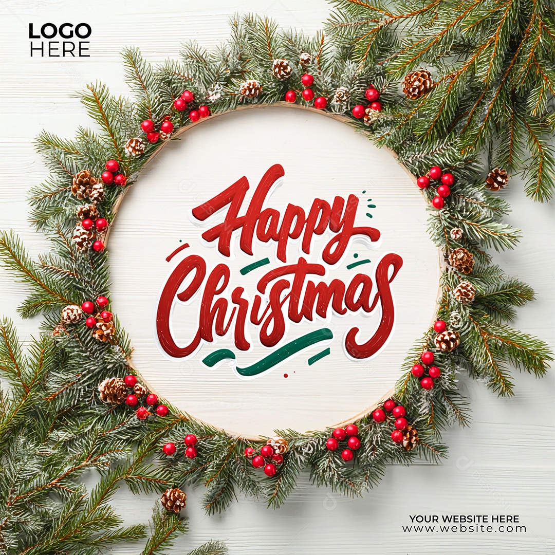 Feliz Natal 25 De Dezembro Social Media PSD Editável