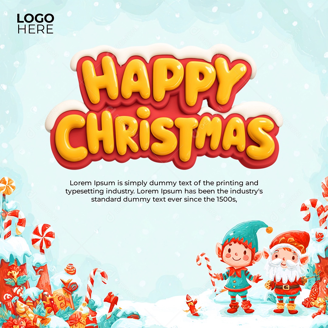 Feliz Natal 25 De Dezembro Social Media PSD Editável