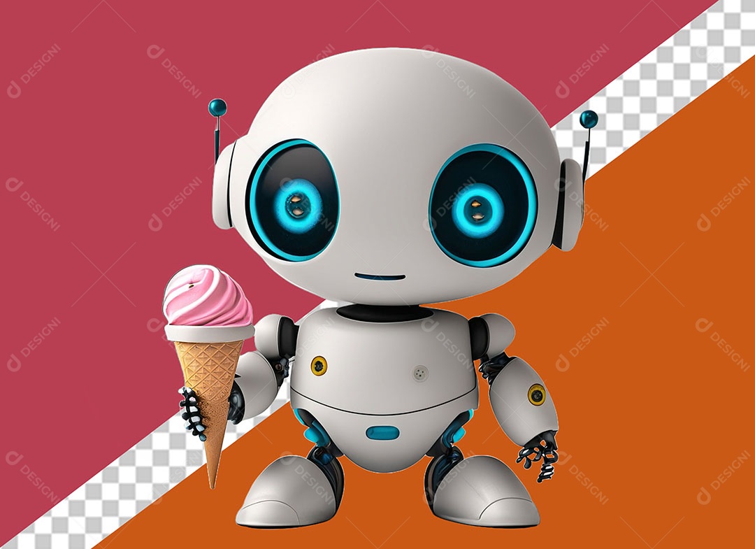 Personagem 3D Robô Para Composição PSD