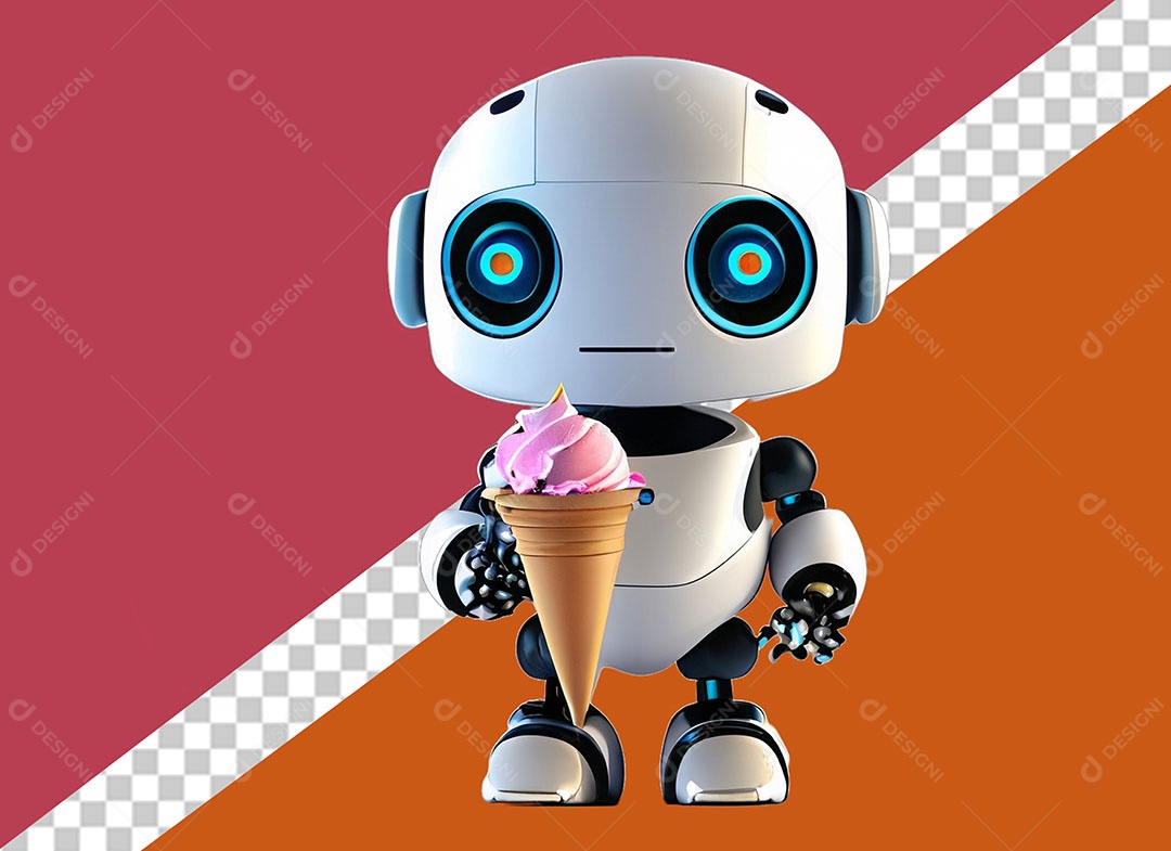 Personagem 3D Robô Para Composição PSD