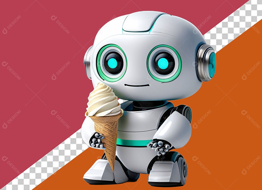 Personagem 3D Robô Para Composição PSD