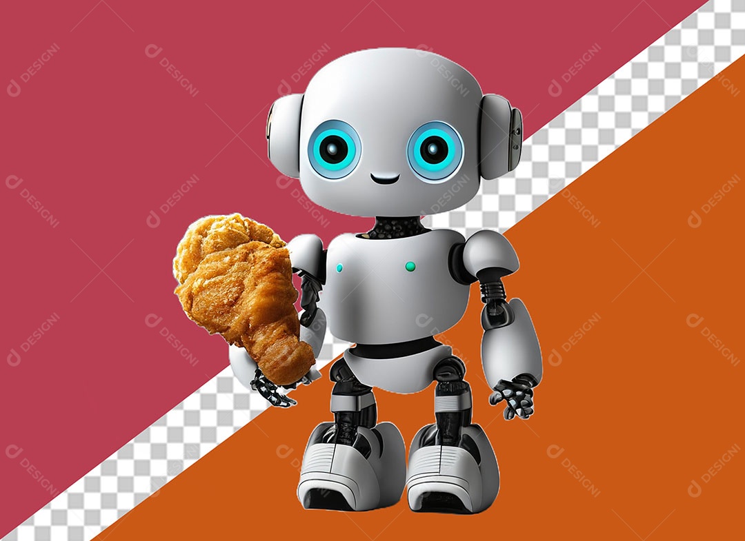Personagem 3D Robô Para Composição PSD