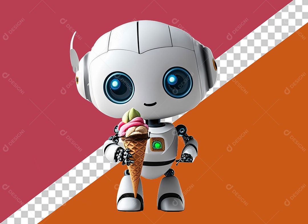 Personagem 3D Robô Para Composição PSD