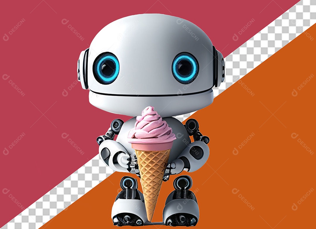 Personagem 3D Robô Para Composição PSD