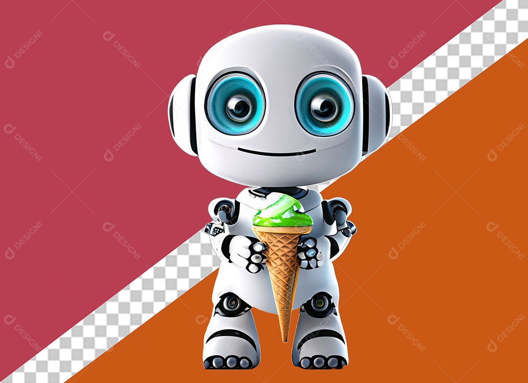 Personagem 3D Robô Para Composição PSD