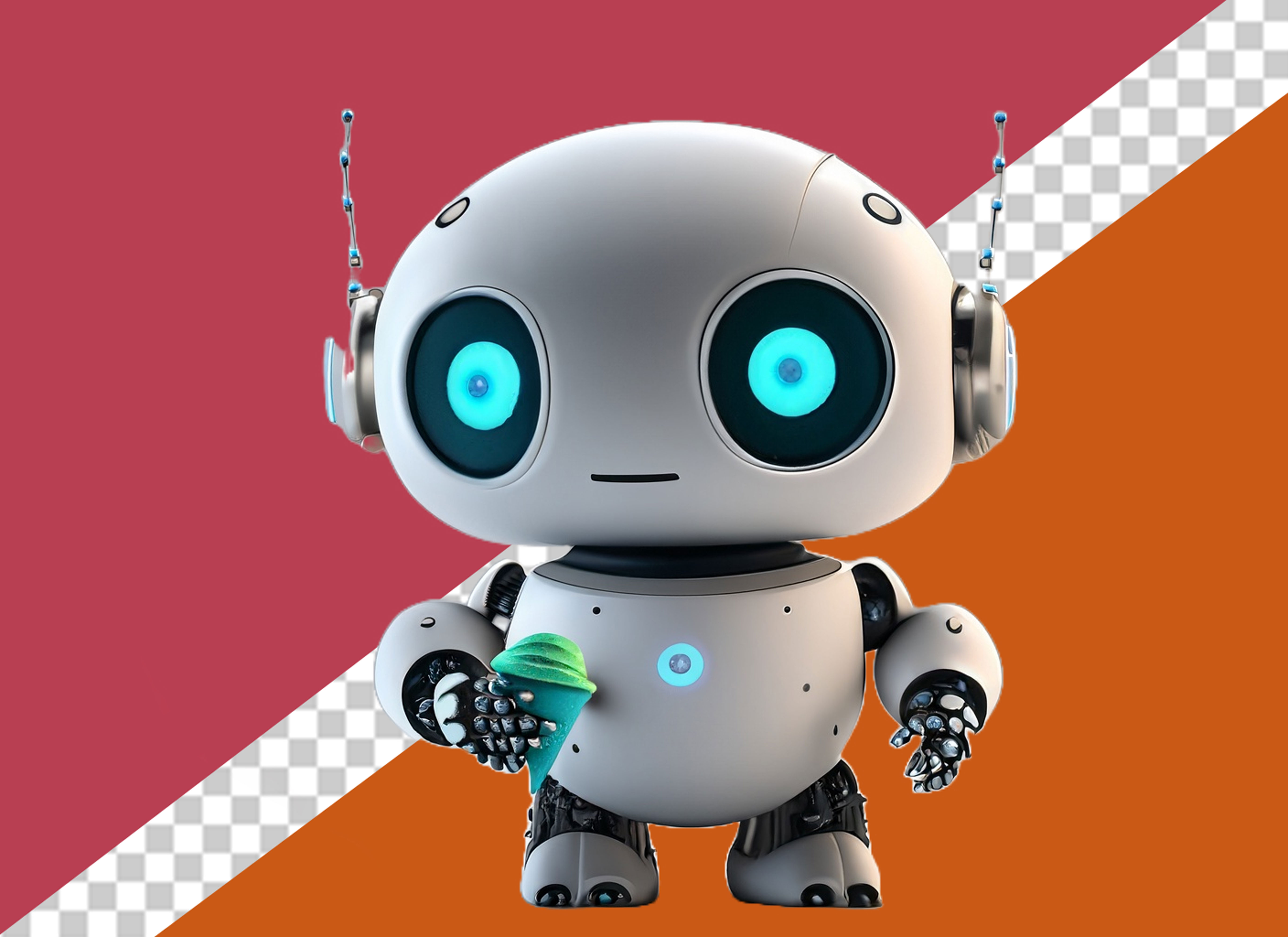 Personagem 3D Robô Para Composição PSD